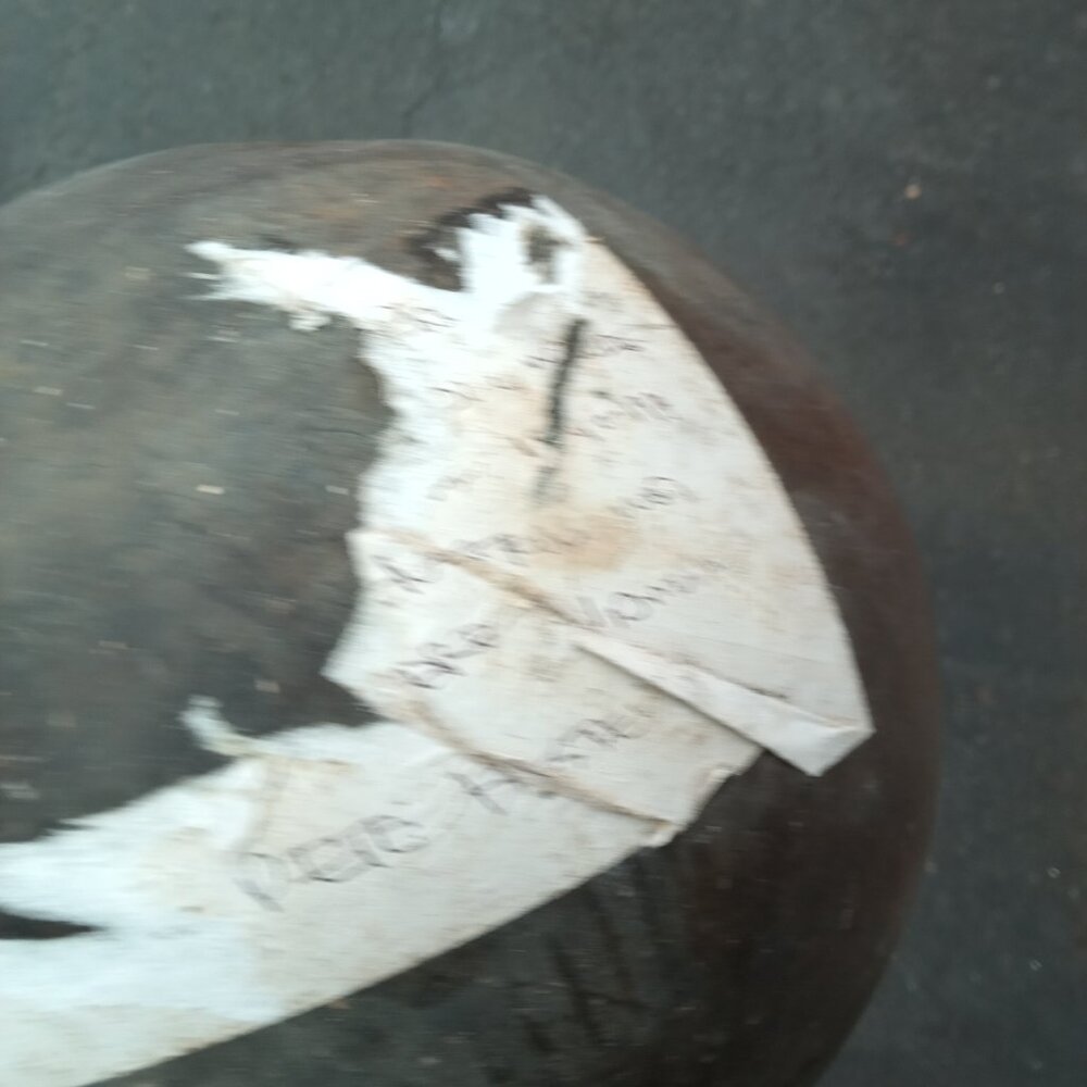1800s Wooden Antique Bowling Ball Primitive !! View 3